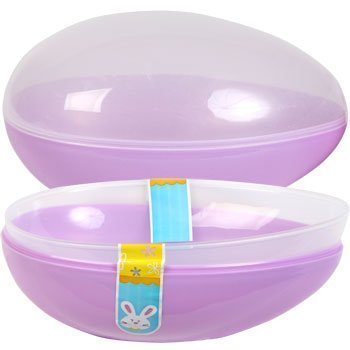 Primary image for Natorytian Jumbo Easter Egg Plastic Egg Shaped Containers Assorted Pastel Colors