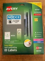 Avery Self Laminating ID Labels 00754-Brand New-SHIPS N 24 HOURS - £39.47 GBP