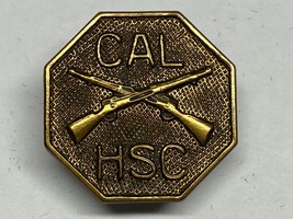 WWI, CALIFORNIA, HIGH SCHOOL CADET, OCTAGONAL COLLAR DISK, HALLMARKED AM... - $14.85