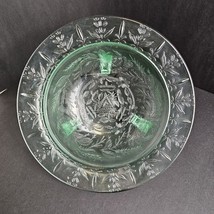 US Glass Rose And Thorn Depression Uranium Etched Three-Toed Pedestal Bo... - $840.00 MXN