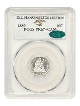 1889 10C PCGS/CAC PR67+CAM Ex: D.L. Hansen - £5,746.62 GBP