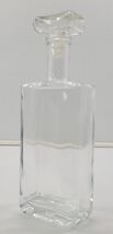 PV) Rectangular Glass Liquor Bottle Decanter With Stopper 10" - $9.89