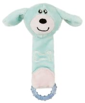 Pet Life ® Moo-Born&#39; Plush Squeaky and Crinkle Newborn Rubber Teething Cat and D - £13.29 GBP
