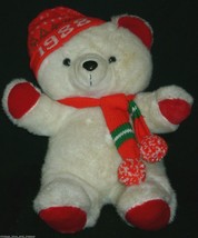 18" Vintage 1986 1988 Kmart Christmas Hat Teddy Bear Stuffed Animal Plush Toy - £34.06 GBP