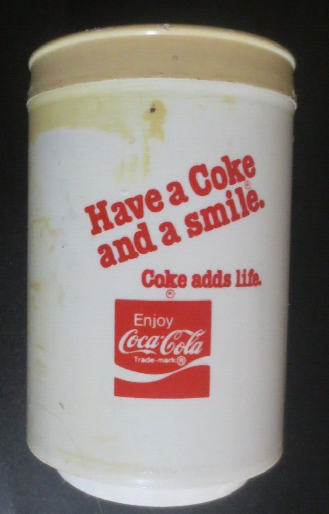 Primary image for Coca-Cola Have a coke and a Smile Coke adds life Cup 14 oz Poor Shape