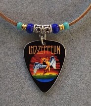 Handmade Led Zeppelin Aluminum Guitar Pick Necklace - $12.36
