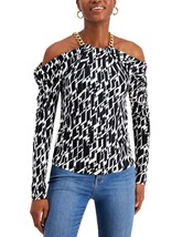 MSRP $70 Inc International Concepts Printed Chain-Strap Top Black Size XS - £11.05 GBP