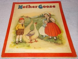 Children&#39;s Antique Illustrated Mother Goose Book Mary Lafetra Russell  - £79.20 GBP