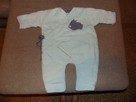 VINTAGE GOLDEN RAINBOW SF MINT GREEN RABBIT ONE PIECE OUTFIT SIZE 6/9 MO... - $29.20