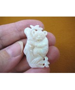 (O-222) little Koala bear 20 carat White Coober Pedy Opal carved I love ... - £364.46 GBP