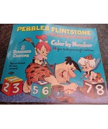 Vintage 1959 Flintstones Pebbles &amp; Bamm-Bamm Color by Number Book - €25,54 EUR