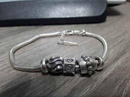 Adjustable 925 Sterling Silver RL Bacio Italian Bead Bracelet Free Shipping - $934.51 MXN