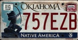 Vintage 2017 Oklahoma Native America License Plate shf - £19.99 GBP