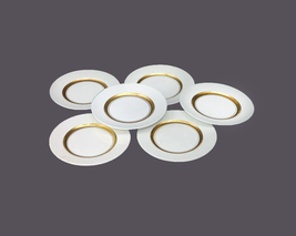 Six Grindley GRI140 bread plates. Satin White ironstone made in England.... - $62.10