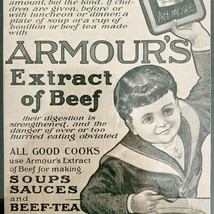 Armours Extract Of Beef Sailor Boy 1900 Victorian Advertisement Soup DWCC11 - £31.45 GBP