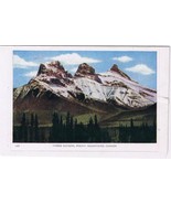 Alberta Folkard Postcard Three Sisters Rocky Mountains SE Of Canmore - $2.96