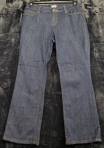 Liz Claiborne Jeans Womens Petite 10P Blue Denim Cotton Flat Front Medium Wash - $17.92