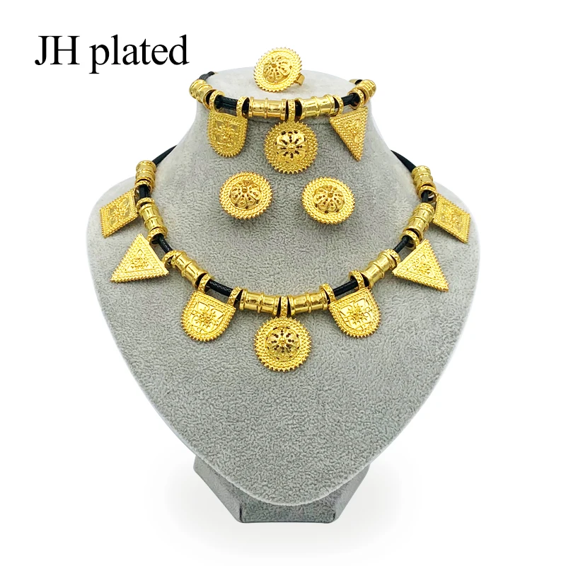 Ethiopian Jewelry Sets GolRope earrings necklace African - £21.79 GBP