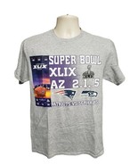 2015 Super Bowl XLIX AZ Patriots vs Seahawks Adult Medium Gray TShirt - €16,98 EUR