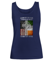 Irish TankTop Irish By Blood Navy-W-TT  - £16.56 GBP