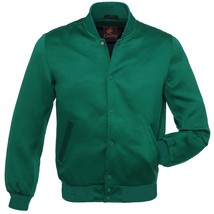Letterman college baseball bomber jacket sports clothing green forest - £53.55 GBP