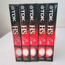 TDK T-160 8 Hours Premium Quality HS Blank VHS Tapes Lot Of 5 New!! - $26.18