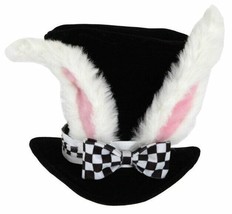 Alice in Wonderland White Rabbit Top Hat Adult Costume Ears Bunny Mad Hatter - £14.17 GBP