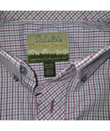 CABELA'S MEN'S SS 100% COTTON BUTTON-DOWN SHIRT-2XL REG.-NWOT-SMALL PLAID - $17.99
