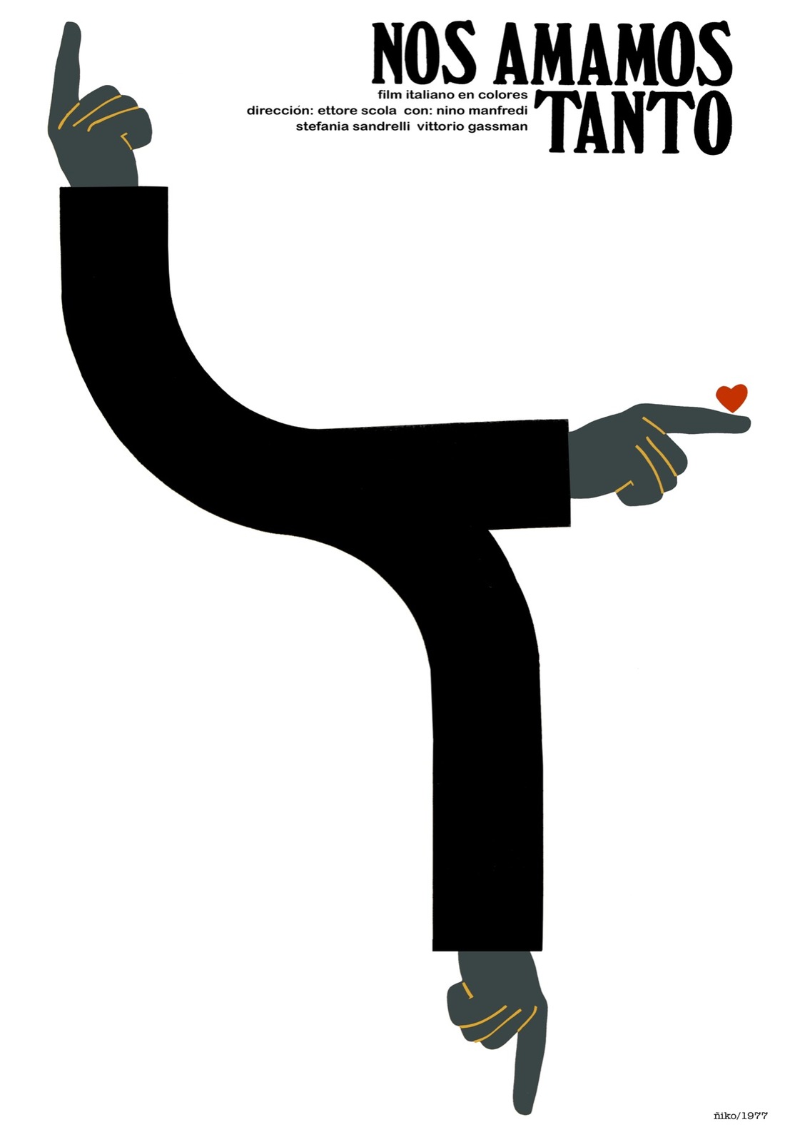 9196.Nos amamos tango.italian film.pointing fingers.POSTER.decor Home Office art