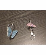 Alexx Volkswagen Beetle Bug &amp; Butterfly Keychain Key Fob Stainless Metal... - $372.89 MXN