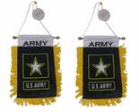 U.S. Army Star Double Sided Mini Flag 4&quot;x6&quot; Window Banner w/suction cup - $2.88