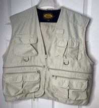 Classic Woolrich Mens Vest Fishing Utility Hunting Photography Large Khaki - £19.62 GBP