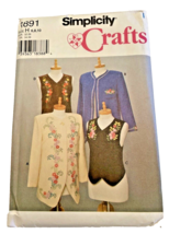 Sewing Pattern Simplicity Crafts 9891 Misses Jackets Vests Embroidery H 6 8 10 - $12.07