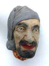 Vintage Chalkware Man/Head Kurd with Stocking Cap/ Arabian/Syrian/Logger/Eastern - £14.45 GBP