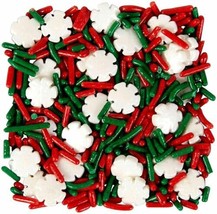 Snowflake Sprinkles Mix  Decorations 3.8 oz Wilton Christmas - £6.38 GBP