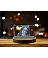 LED Base included | Bob Marley - A Reggae Legend Immortalized in 3D Engr... - $25.99+