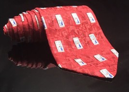 Mens Robert Talbott Studio Red Geometric Silk Neck Tie Mad In Usa - £34.14 GBP