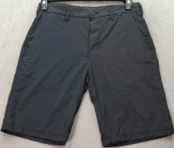 Hurley Shorts Women Size 29 Gray Nylon Slash Pockets Nike Dri Fit Dark Wash Logo - $18.44