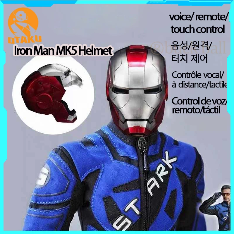 Iron Man Helmet Mk5 1:1 Machine Avengers Cosplay Electric Voice Control Helmets - £23.53 GBP+