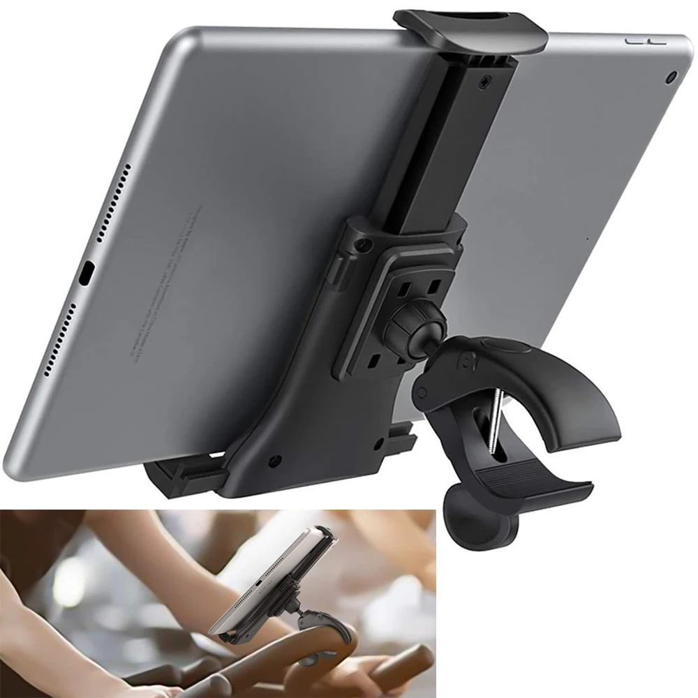 Indoor Gym Handlebar Tablet Holder Treadmill Bike Tablet Mobile Phone cket Adjus - £88.61 GBP