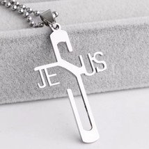 Silver Jesus Christ Crucifix Cross Pendant Christian Catholic Necklace Gift - £13.29 GBP