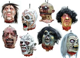 Halloween Zombie Props Severed Hanging Corpse Heads Life Size Foam Body part - £18.37 GBP+