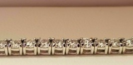 5.00 SimulatedCT Round Cut Diamond Tennis Bracelet 14k White Gold Plated7&quot; - £80.13 GBP