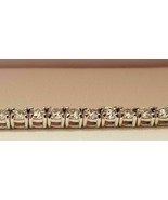 5.00 SimulatedCT Round Cut Diamond Tennis Bracelet 14k White Gold Plated7&quot; - $100.27