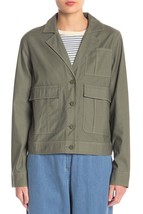 J BRAND Womens Jacket Tracy Relaxed Castor Grey Green Size S JB001680 - £68.86 GBP