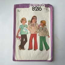 Simplicity 8216 Sewing Pattern 1977 Size 4 Bust 23 Vintage Child Girls P... - $9.87
