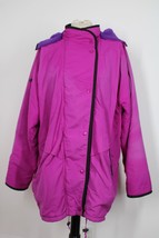 LL Bean XL? Pink Hooded Fleece-Lined Mid-Length Parka Jacket Coat - £29.80 GBP