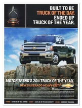 Chevrolet Silverado Motor Trend&#39;s Truck of the Year 2011 Print Magazine Auto Ad - £7.77 GBP