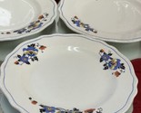 Vintage Luncheon Dessert Plate 7” Set Of 5 Steubenville China Flowers Blue - $14.85