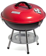 Portable Charcoal Grill 14&quot; Alloy Steel Painted Red NEW - £34.90 GBP